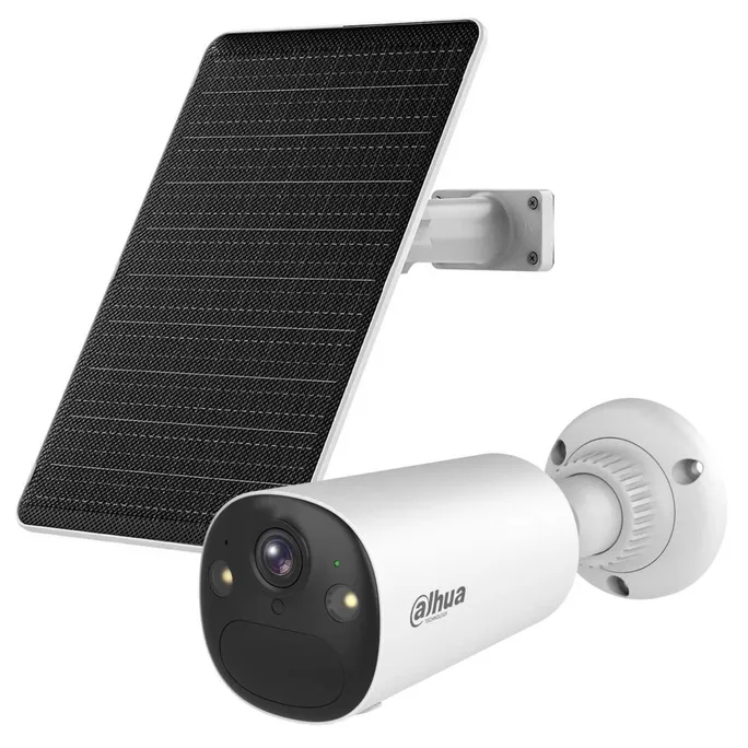Dahua Apollo Bullet C1 4G schwarz Bullet Camera (weiß) und Solarpanel