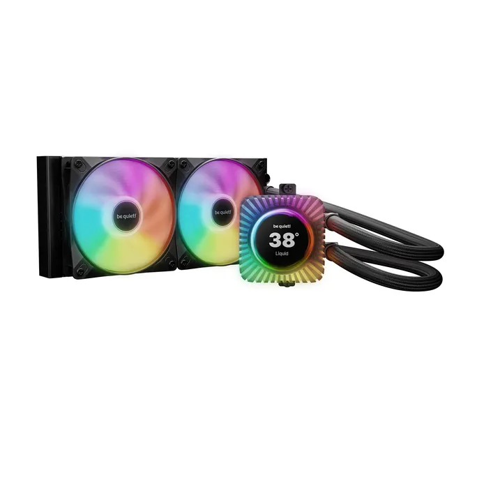 be quiet! Light LOOP IO LCD 240 mm Wasserkühlung für Intel/AMD Prozessoren