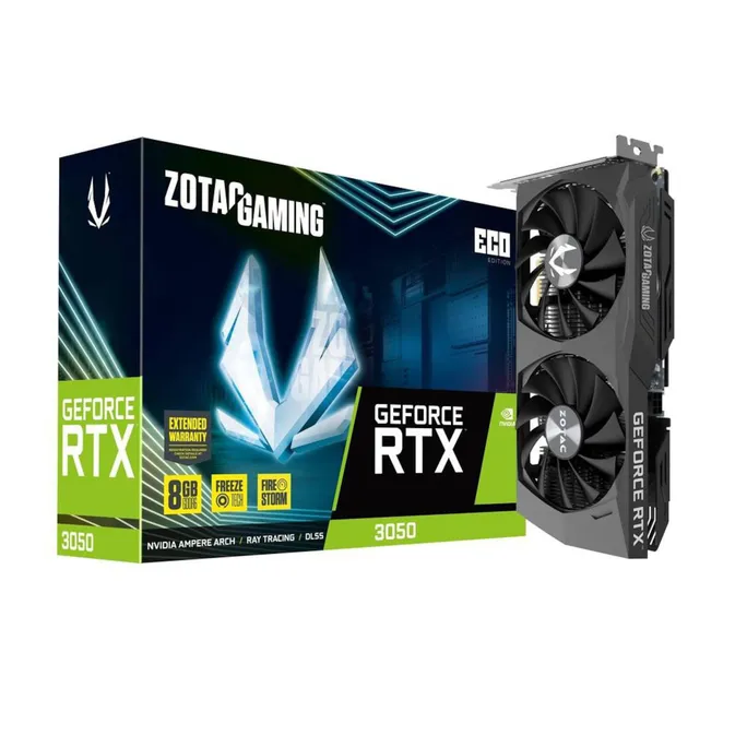 ZOTAC GAMING GeForce RTX 3050 ECO 8GB GDDR6 Grafikkarte 3xDP/HDMI