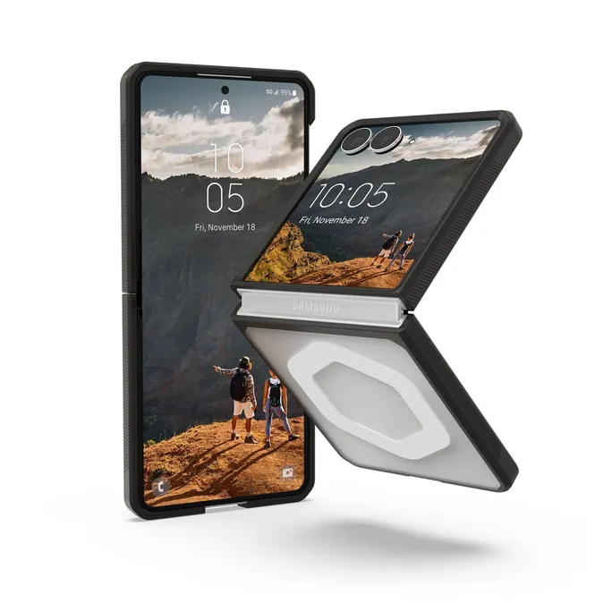UAG Urban Armor Gear Mouve Case mit Magnet-Modul Samsung Galaxy Z Flip8 Ice (transparent)/schwarz