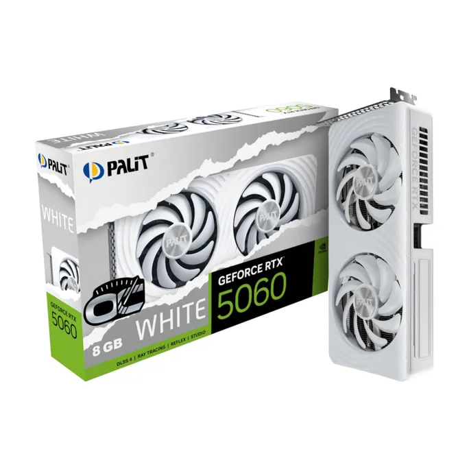PALIT GeForce RTX 5060 White OC 8GB Grafikkarte HDMI/DP