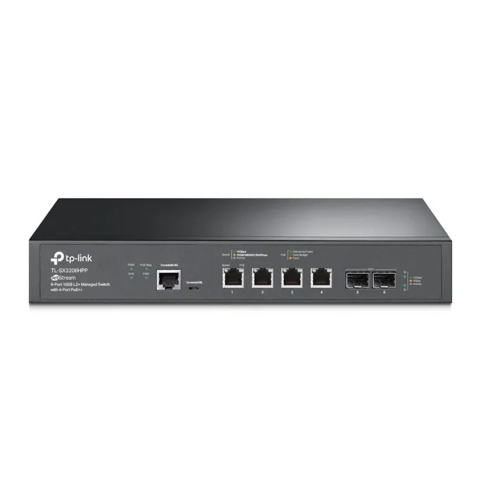 TP-LINK TL-SX3206HPP V1 JetStream 6-Port 10GE L2+ Managed Switch mit 4-Port PoE++