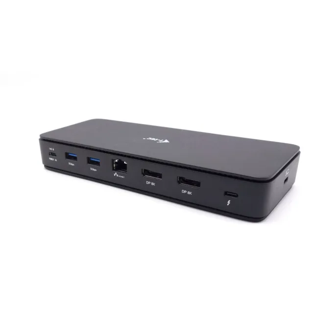 i-tec Thunderbolt 4 Dock Gen3 - 8K/4K, 2x DP, 1x 2.5 GBit LAN, 4x USB-A (5 Gbps), 1x USB-A 2.0, 1x USB-C, SD/FC, 92W PD, 140W USB-C Netzteil
