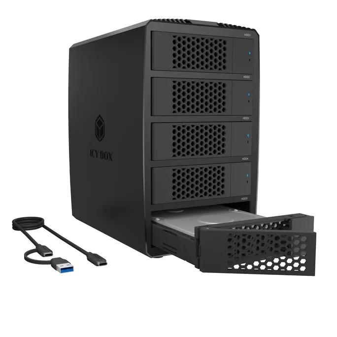 RaidSonic Icy Box Heart RAID 3705 RAID-System für 5-Bay 2,5"/3,5" SATA HDD/SSD