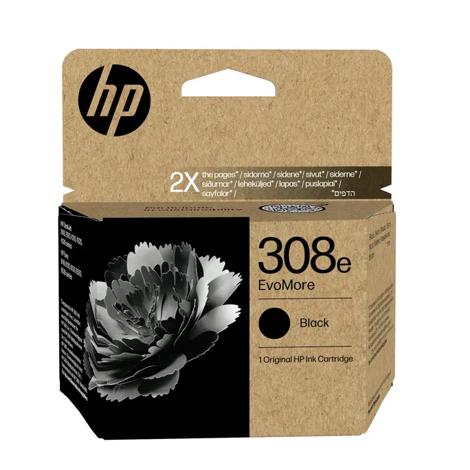 HP Original 308e Druckerpatrone EvoMore Schwarz  (7FP22UE#LS1) für ca. 320 Seiten Instant Ink