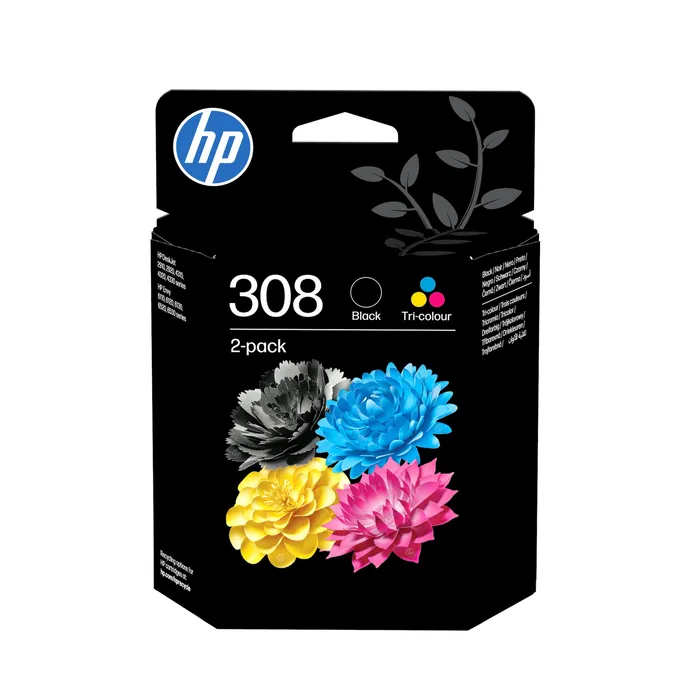 HP Original 308 Druckerpatrone TriColour Kombi-Pack (6L6S6UE#LS1) für ca. 280 Seiten Instant Ink