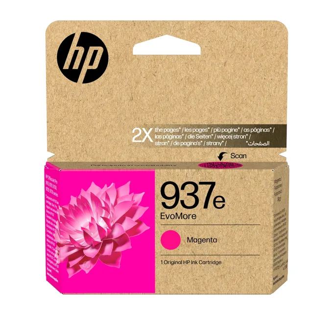 HP Original 937e EvoMore Druckerpatrone Magenta (4S6W7NE#LS1) für ca. 1650 Seiten Instant Ink
