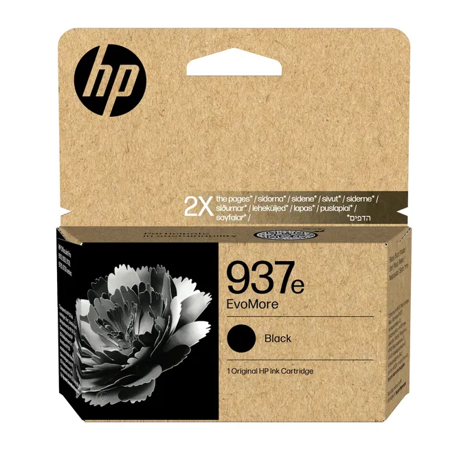 HP Original 937e EvoMore Druckerpatrone Schwarz (4S6W9NE#LS1) für ca. 2500 Seiten Instant Ink