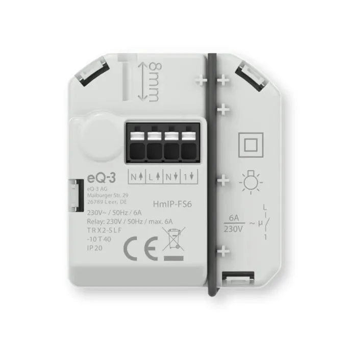 Homematic IP Schaltaktor (6 A) – Unterputz HmIP-FS6