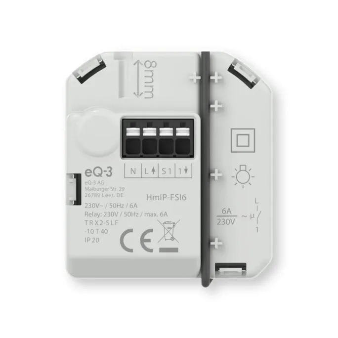 Homematic IP Schaltaktor mit Tastereingang (6 A) – Unterputz HmIP-FSI6