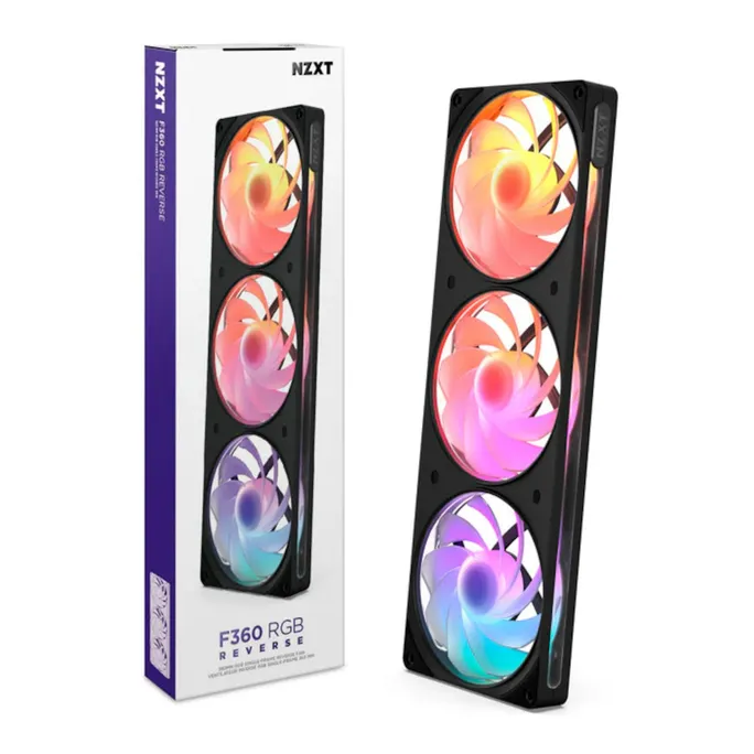 NZXT F360 RGB Reverse Gehäuselüfter 360mm Schwarz