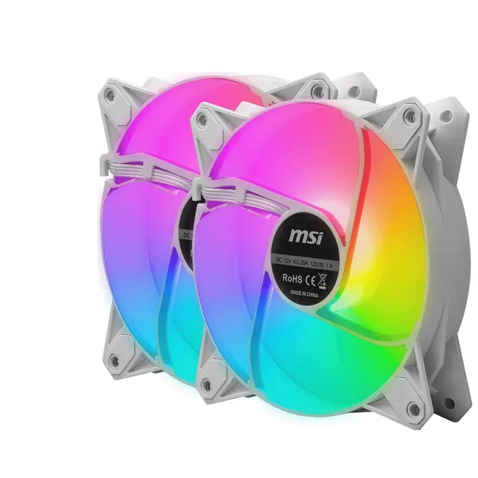 MSI MPG F120 ARGB 120mm Lüfter weiß 2er Pack