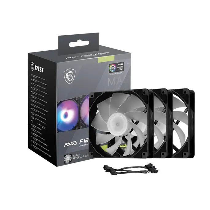 MSI MAG F120 ARGB Reverse 120mm Lüfter schwarz 3er Pack