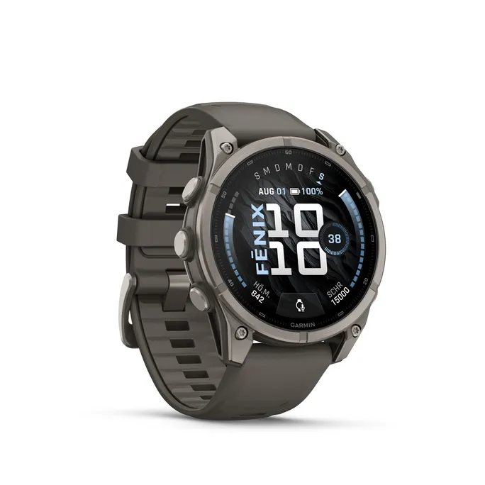 Garmin Fenix 9 - 47 mm, AMOLED Pebble Gray QuickFit®-Silikon-Armband
