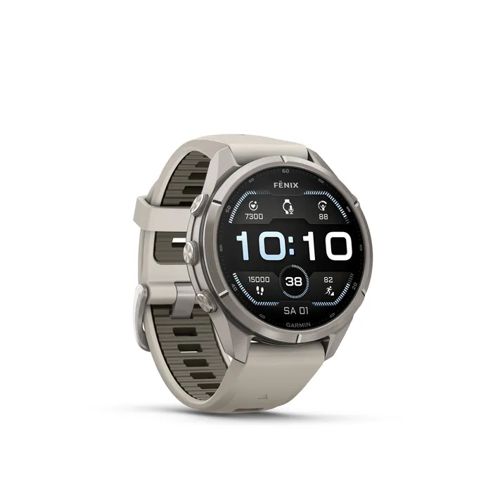 Garmin Fenix 9 Pro - 43 mm, AMOLED Graphit/Schwarz Titan mit QuickFit®-Silikon-Armband
