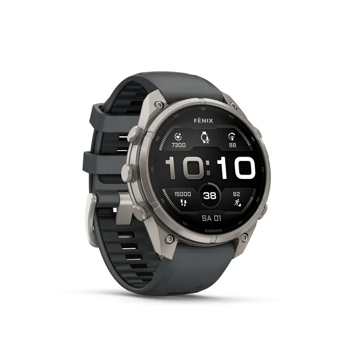 Garmin Fenix 9 Pro - 47 mm, AMOLED Graphit/Schwarz Titan mit QuickFit®-Silikon-Armband