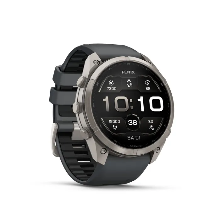 Garmin Fenix 9 Pro - 51 mm, AMOLED Graphit/Schwarz Titan mit QuickFit®-Silikon-Armband