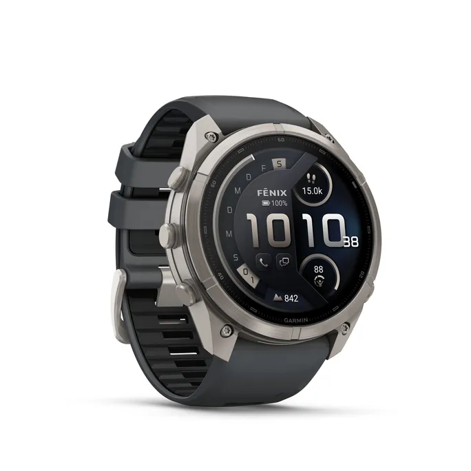 Garmin Fenix 9 Pro - 51 mm, AMOLED LTE Graphit/Schwarz Titan mit QuickFit®-Silikon-Armband