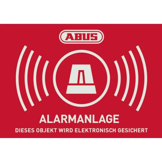 ABUS Warnaufkleber Alarm mit ABUS Logo 74 x 50mm