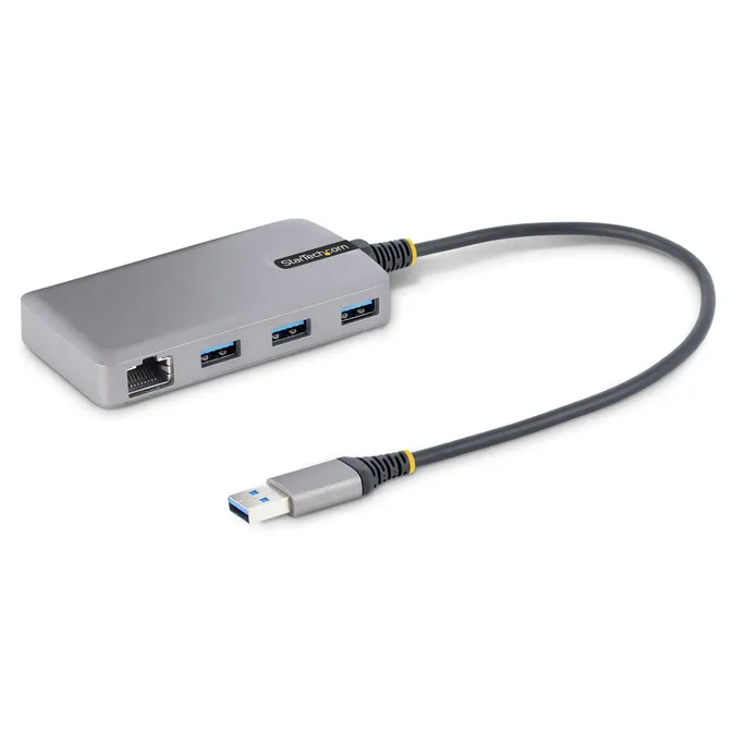 StarTech.com 3-Port USB 3.0 Hub 3x USB-A, 1x GB-LAN