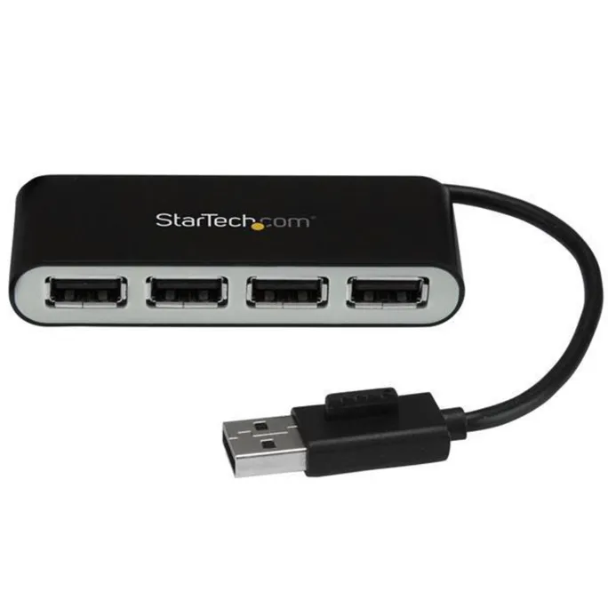 StarTech.com 4-Port USB 2.0 Hub 4x USB-A, 480 Mbit/s, mit integriertem Kabel