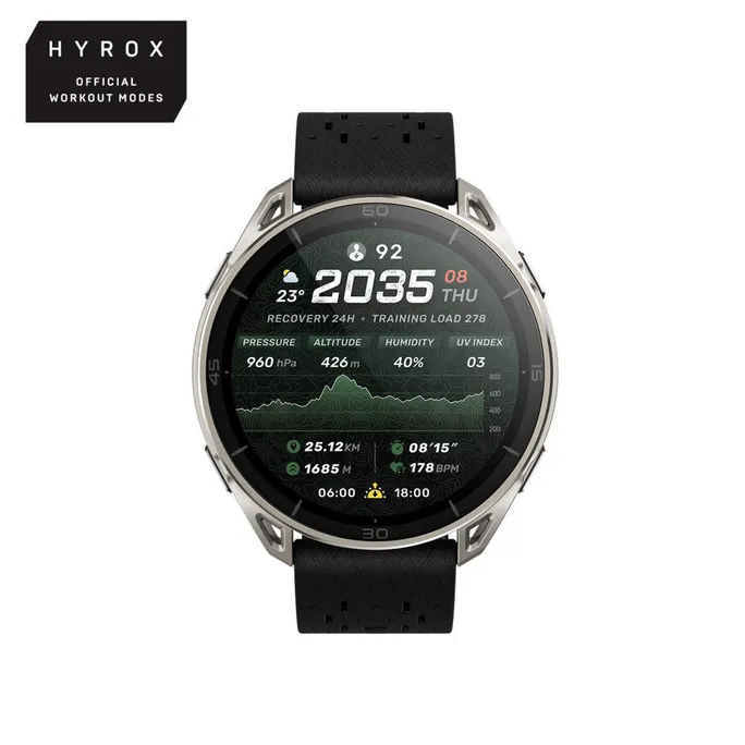 Amazfit Cheetah 2 Ultra 47 mm GPS-Trail-Smartwatch Titanium mit AMOLED, Saphirglas, Offline-Karten und HYROX-Modus