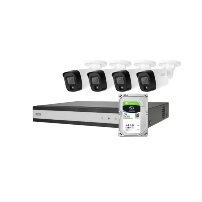 ABUS Analog-Video-Set: 4 Mini-Tube-Kameras + Rekorder 1TB