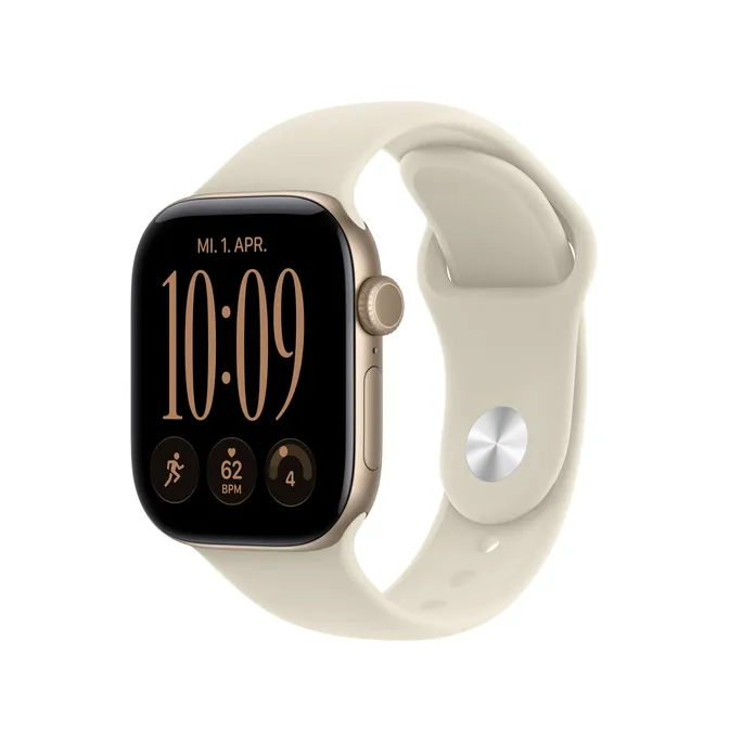 Apple Watch Series 12 GPS 42mm Light Gold Aluminium Gehäuse mit Sand Sport Band - S/M