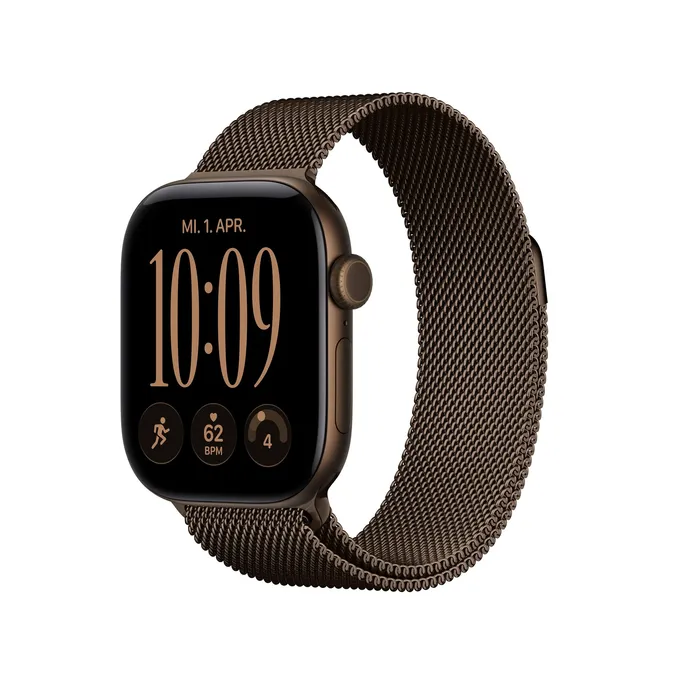 Apple Watch Series 12 GPS 42mm Dark Bronze Aluminium Gehäuse mit Dark Bronze Milanese Loop