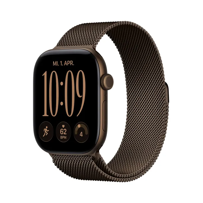 Apple Watch Series 12 GPS 46mm Dark Bronze Aluminium Gehäuse mit Dark Bronze Milanese Loop - S/M