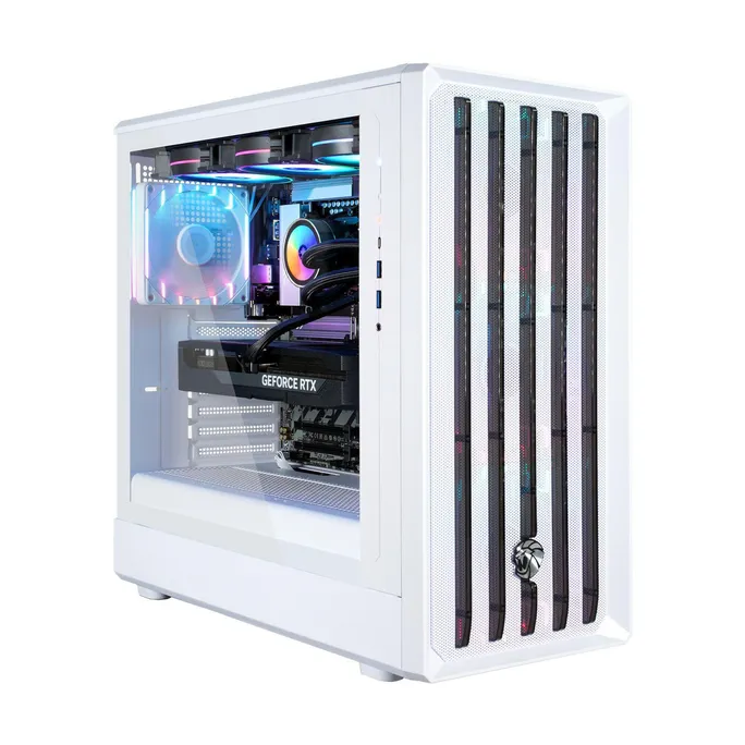 Hyrican Gamemax Claw WH (8104) Gaming PC Ryzen 7 9700X Wasserkühlung 32GB/1TB SSD RTX 5070 Ti Win11 Weiß