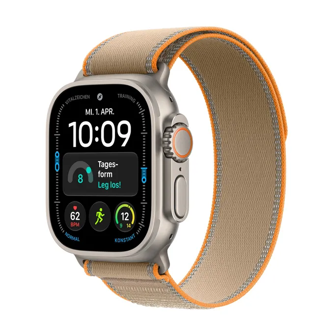 Apple Watch Ultra 4 GPS + Cellular 49mm Natural Titanium Gehäuse mit Sand Trail Loop - M/L