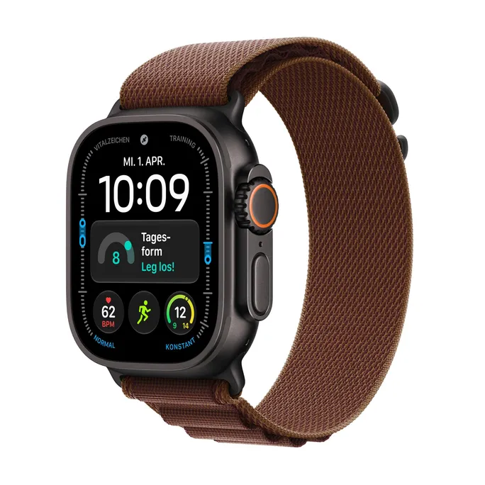 Apple Watch Ultra 4 GPS + Cellular 49mm Black Titanium Gehäuse mit Burgundy Alpine Loop - M