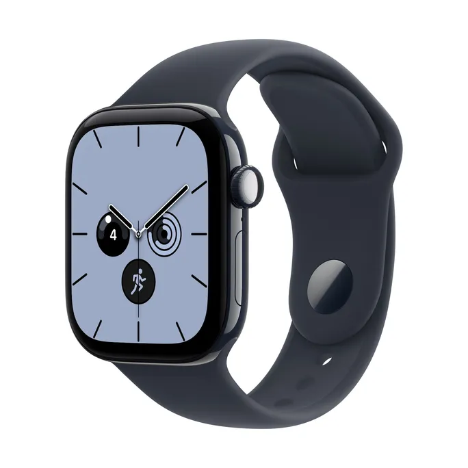 Apple Watch Series 12 GPS + Cellular 42mm Night Blue Ceramic Case with Navy Blue Sport Band - M/L