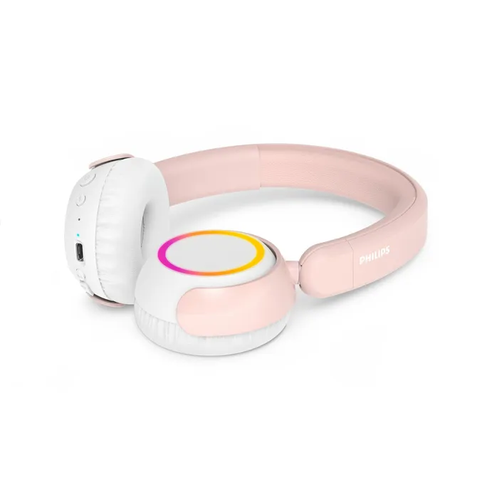 Philips TAK4200PK/00 kabellose und kabelgebundene On-ear Kopfhörer USB-C Bluetooth pink/weiß