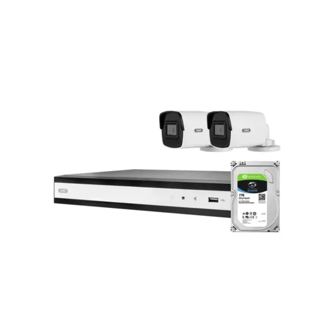 ABUS PoE-Video-Set: 2 Mini-Tube-Kameras + NVR 1TB