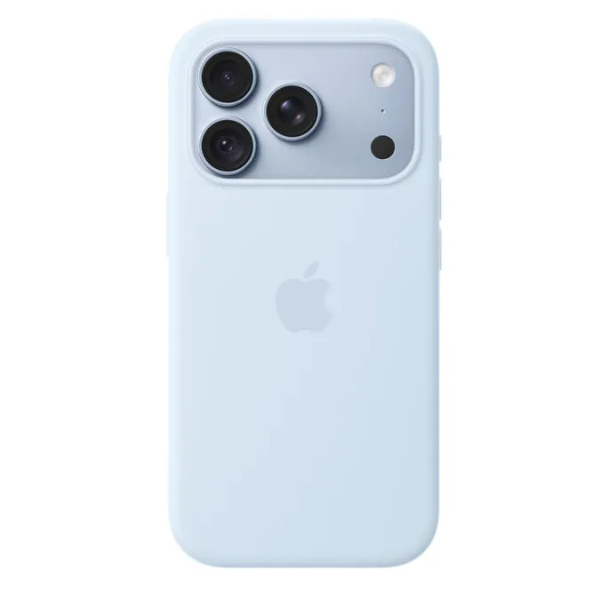 Apple Original iPhone 18 Pro Max Silikon-Case mit MagSafe - Crisp Blue