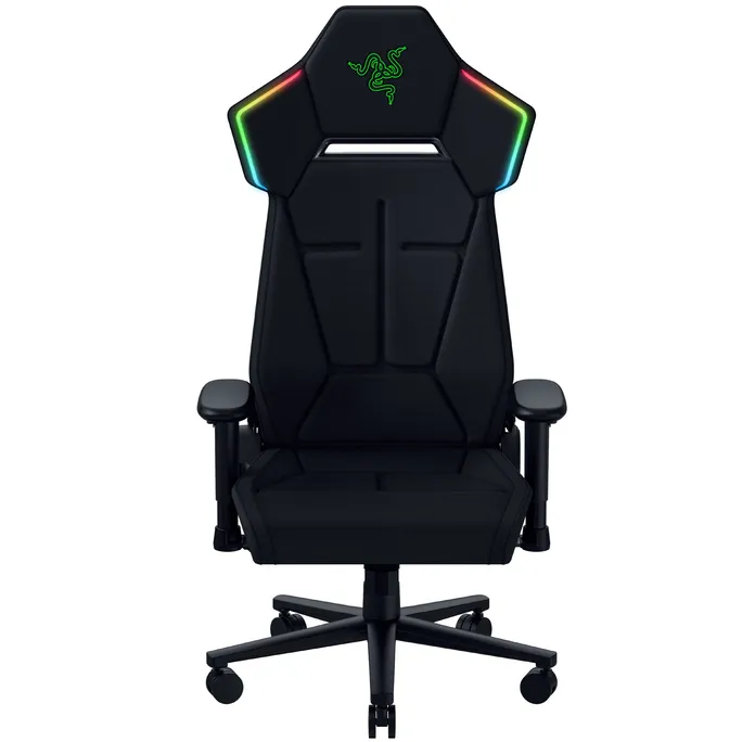 Razer Soma Chroma RGB Gaming-Stuhl, kabellos, Chroma RGB, HyperSpeed Wireless, Bluetooth, ergonomische Lordosenstütze, bis 150 kg, Schwarz