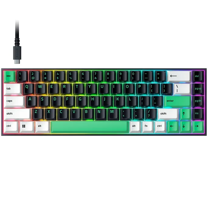 Razer Reclusa X Mini 65% Gaming-Tastatur, Hot-Swap, Orange Tactile Switches Gen-3, Chroma RGB, USB-C, Schwarz