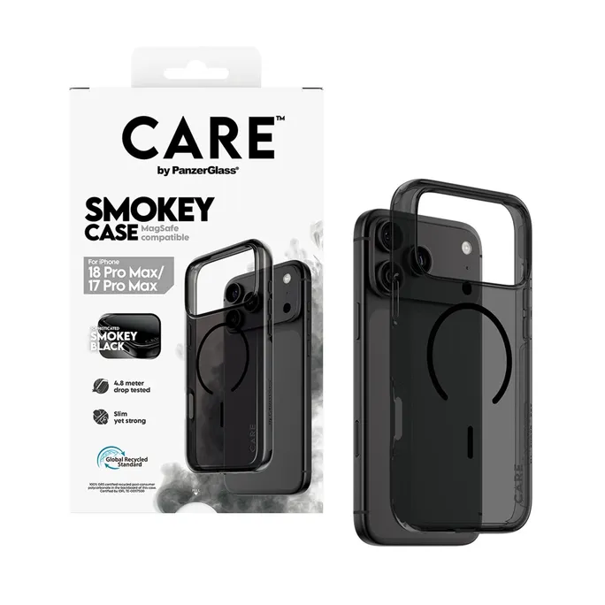 CARE by PanzerGlass Smokey Case m. Schwarz MagSafe iPhone 18/17 Pro Max
