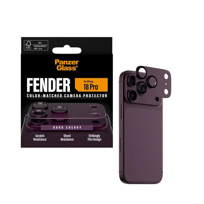PanzerGlass Fender Kameraschutz Dark Cherry iPhone 18 Pro