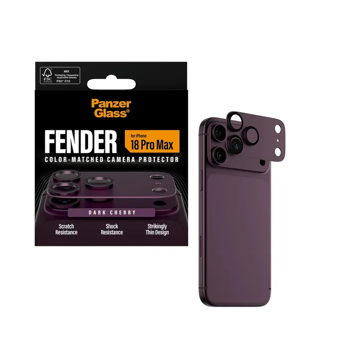 PanzerGlass Fender Kameraschutz Dark Cherry iPhone 18 Pro Max