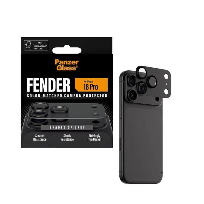 PanzerGlass Fender Kameraschutz Shades of Grey iPhone 18 Pro