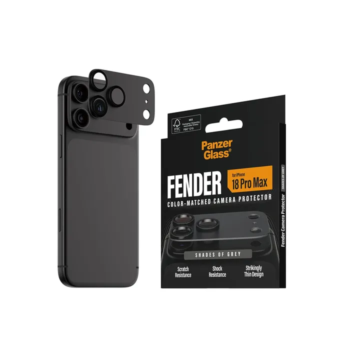 PanzerGlass Fender Kameraschutz Shades of Grey iPhone 18 Pro Max