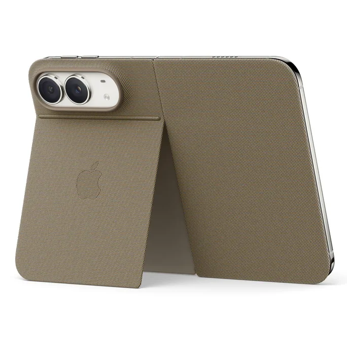 Apple iPhone Duo Folio mit Standfuß Schutzhülle Taupe