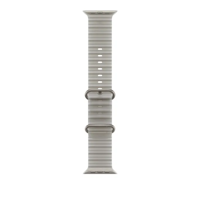 Apple 49mm Ocean Armband Halbtransparentes Grau - Titan Natur