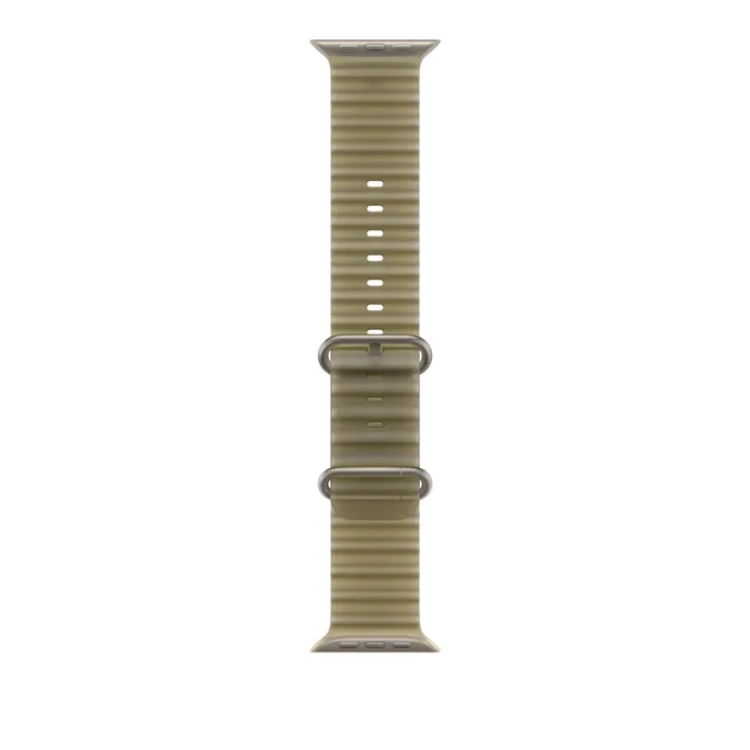 Apple 49mm Ocean Armband Halbtransparentes Seegrasgrün - Titan Natur