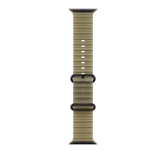 Apple 49 mm Ocean Armband Halbtransparentes Seegrasgrün - Titan Schwarz