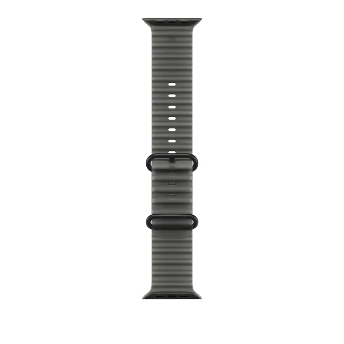 Apple 49 mm Ocean Armband Halbtransparentes Schwarz - Titan Schwarz