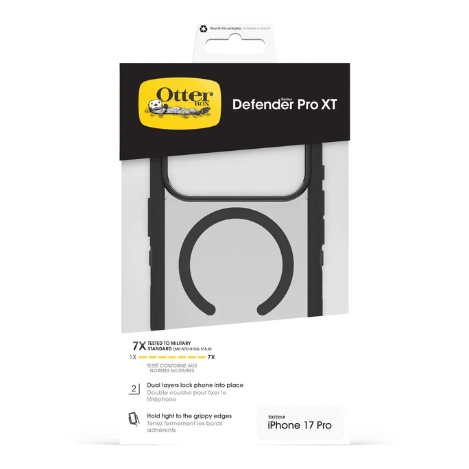 OtterBox Defender Pro XT Clear Camera Control für Apple iPhone 17 Pro  / 18 Pro Dark Side - transparent
